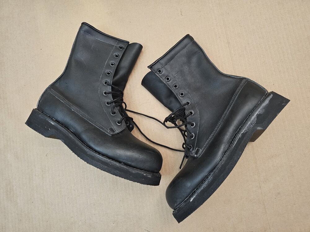 Addison Shoe Co. Leather Boots Women's Size 6.5 W Military Steel Toe